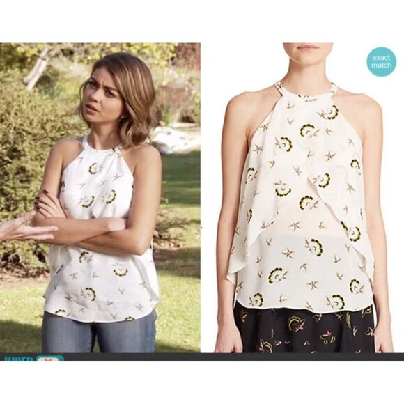 A.L.C. Tops - A.L.C. Silk Binx Floral Peplum Sleeveless Button Blouse Top Size 4 Career Spring